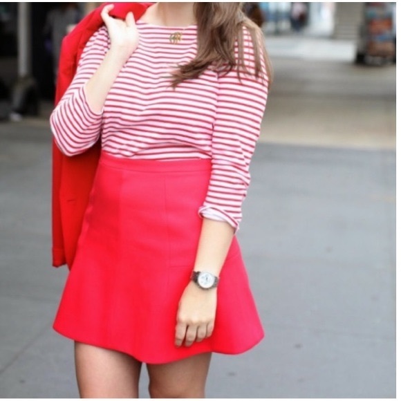 ⚡️SALE⚡️ J. Crew Pink Fluted Circle Skirt Crepe 2 - Picture 1 of 6